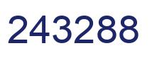 Number 243288 blue image
