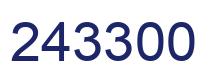 Number 243300 blue image
