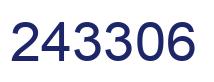 Number 243306 blue image