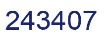 Number 243407 blue image