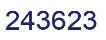 Number 243623 blue image