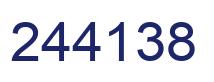 Number 244138 blue image