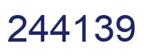Number 244139 blue image