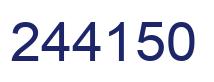 Number 244150 blue image