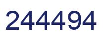 Number 244494 blue image