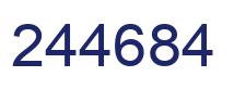 Number 244684 blue image