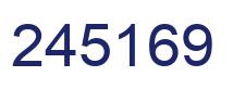 Number 245169 blue image