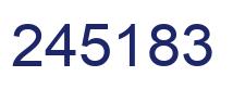 Number 245183 blue image