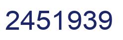 Number 2451939 blue image