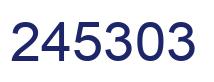 Number 245303 blue image