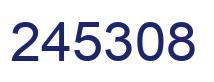 Number 245308 blue image