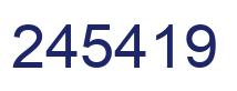 Number 245419 blue image