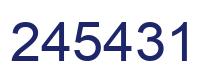 Number 245431 blue image