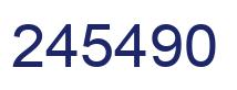 Number 245490 blue image