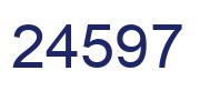 Number 24597 blue image
