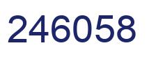 Number 246058 blue image