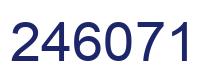 Number 246071 blue image