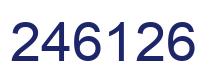Number 246126 blue image