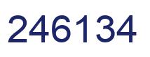 Number 246134 blue image