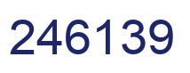 Number 246139 blue image