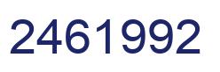 Number 2461992 blue image