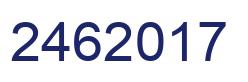 Número 2462017 imagen azul