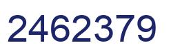 Number 2462379 blue image