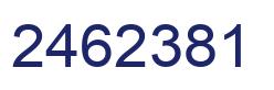 Number 2462381 blue image