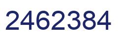 Number 2462384 blue image