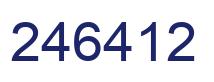Number 246412 blue image