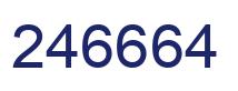 Number 246664 blue image