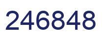 Number 246848 blue image