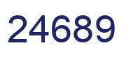 Number 24689 blue image