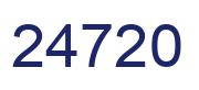 Número 24720 imagen azul