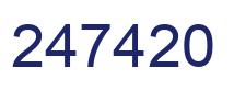 Number 247420 blue image
