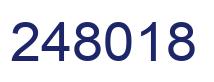 Number 248018 blue image