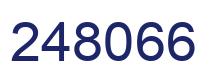 Number 248066 blue image