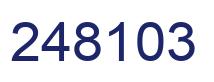 Number 248103 blue image