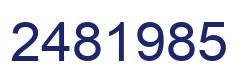 Number 2481985 blue image