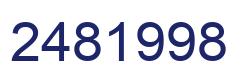 Number 2481998 blue image