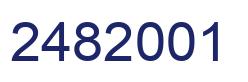 Number 2482001 blue image