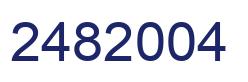 Number 2482004 blue image