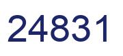 Number 24831 blue image