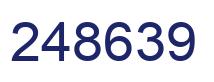 Number 248639 blue image