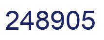 Number 248905 blue image
