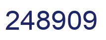 Number 248909 blue image