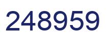 Number 248959 blue image