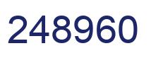 Number 248960 blue image