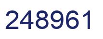 Number 248961 blue image