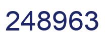 Number 248963 blue image